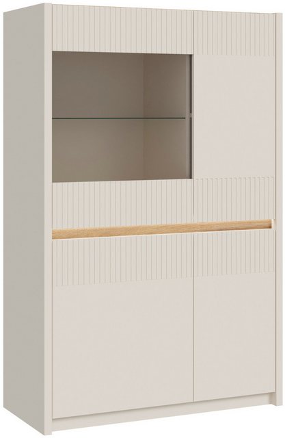 FORTE Vitrine Highboard, Beleuchtung, SoftClose günstig online kaufen