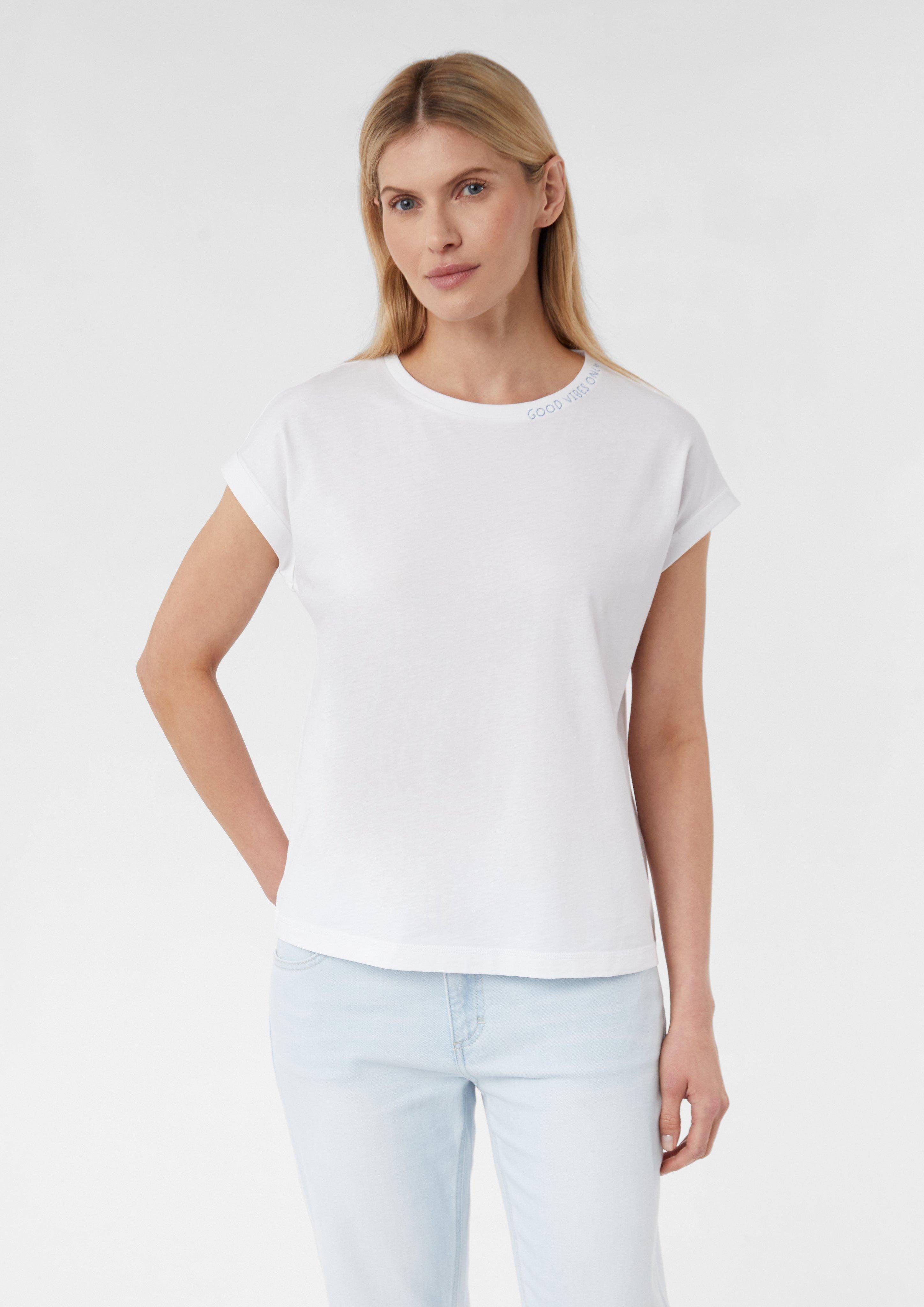 comma casual identity Kurzarmshirt Rundhals-T-Shirt mit günstig online kaufen