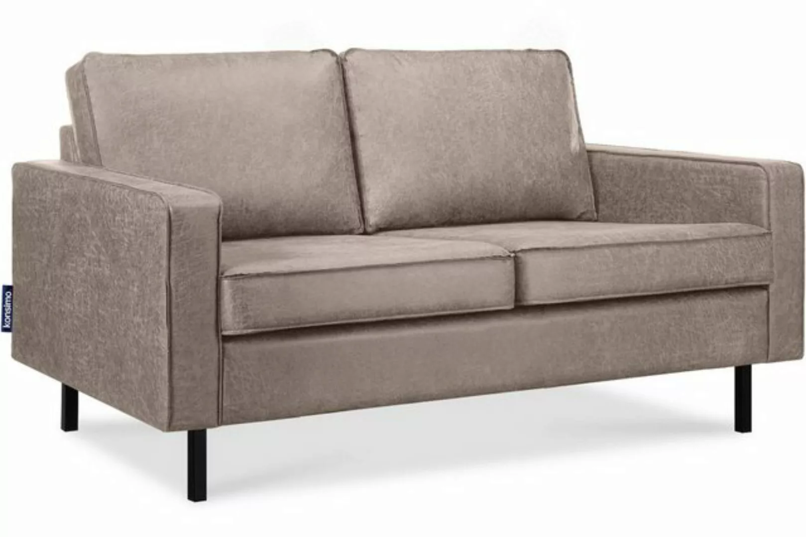 Konsimo 2-Sitzer INVIA Zweisitzer-Sofa, Grundschicht: Echtleder, in Vintage günstig online kaufen