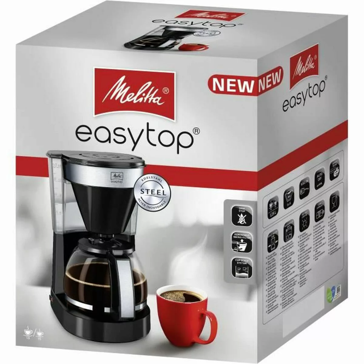 Elektrische Kaffeemaschine Melitta Easy Top Ii 1023-04 1050 W Schwarz günstig online kaufen