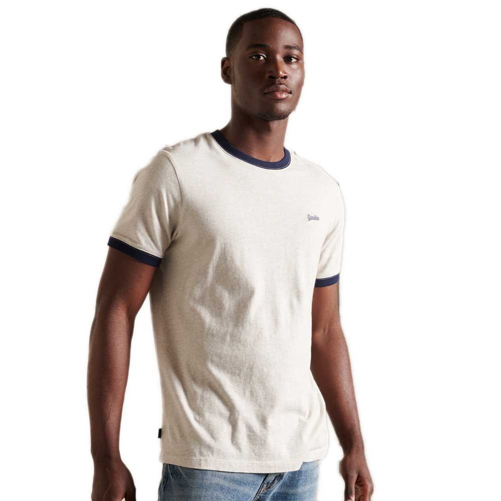 Superdry Vintage Ringer Kurzärmeliges T-shirt 2XL Oat / Navy günstig online kaufen
