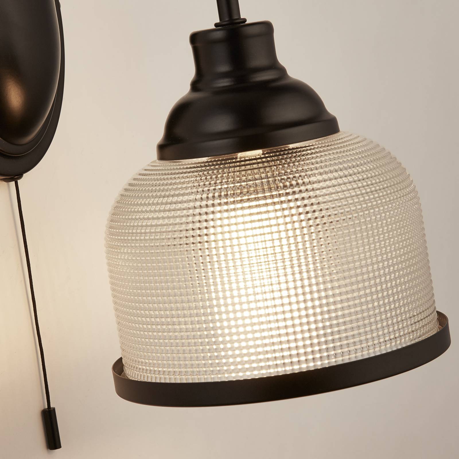 Wandlampe Bistro mit Zugschalter, schwarz günstig online kaufen