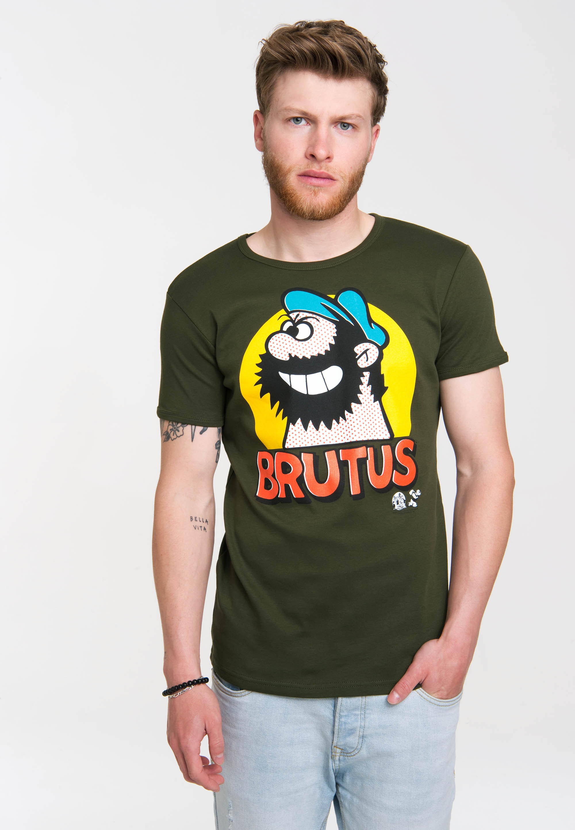 LOGOSHIRT T-Shirt "Brutus", mit lässigem Vintage-Print günstig online kaufen