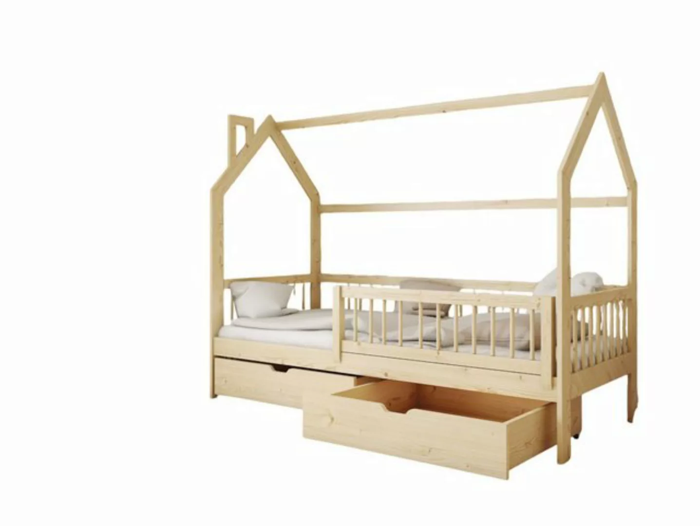 Fun Möbel Hausbett Kinderbett NIKOLE (in vier Farben, inkl. Rausfallschutz) günstig online kaufen