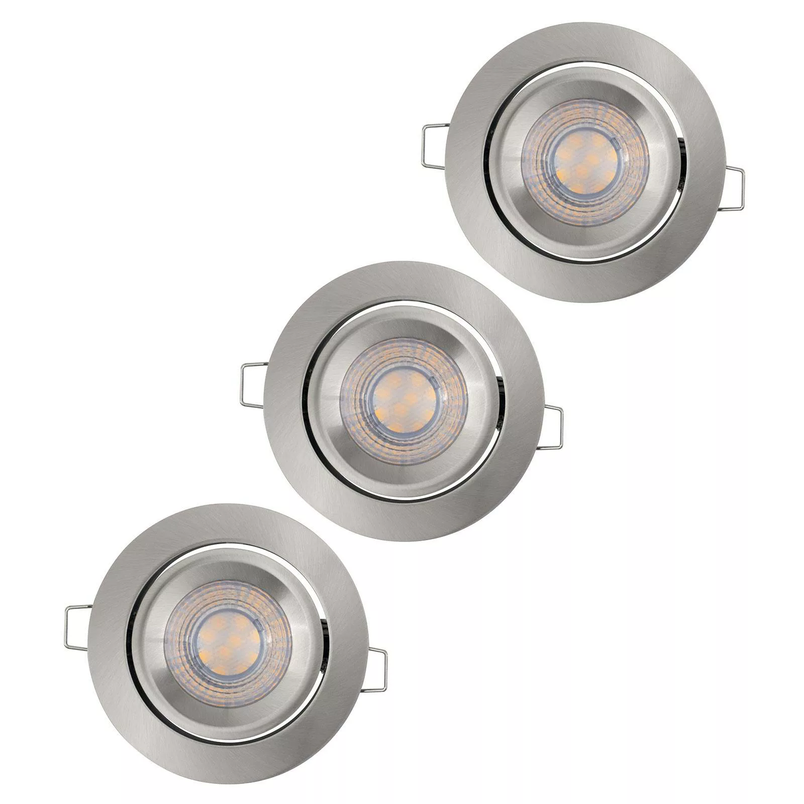 LEDVANCE Simple Dim LED-Spot im 3er-Set, nickel günstig online kaufen