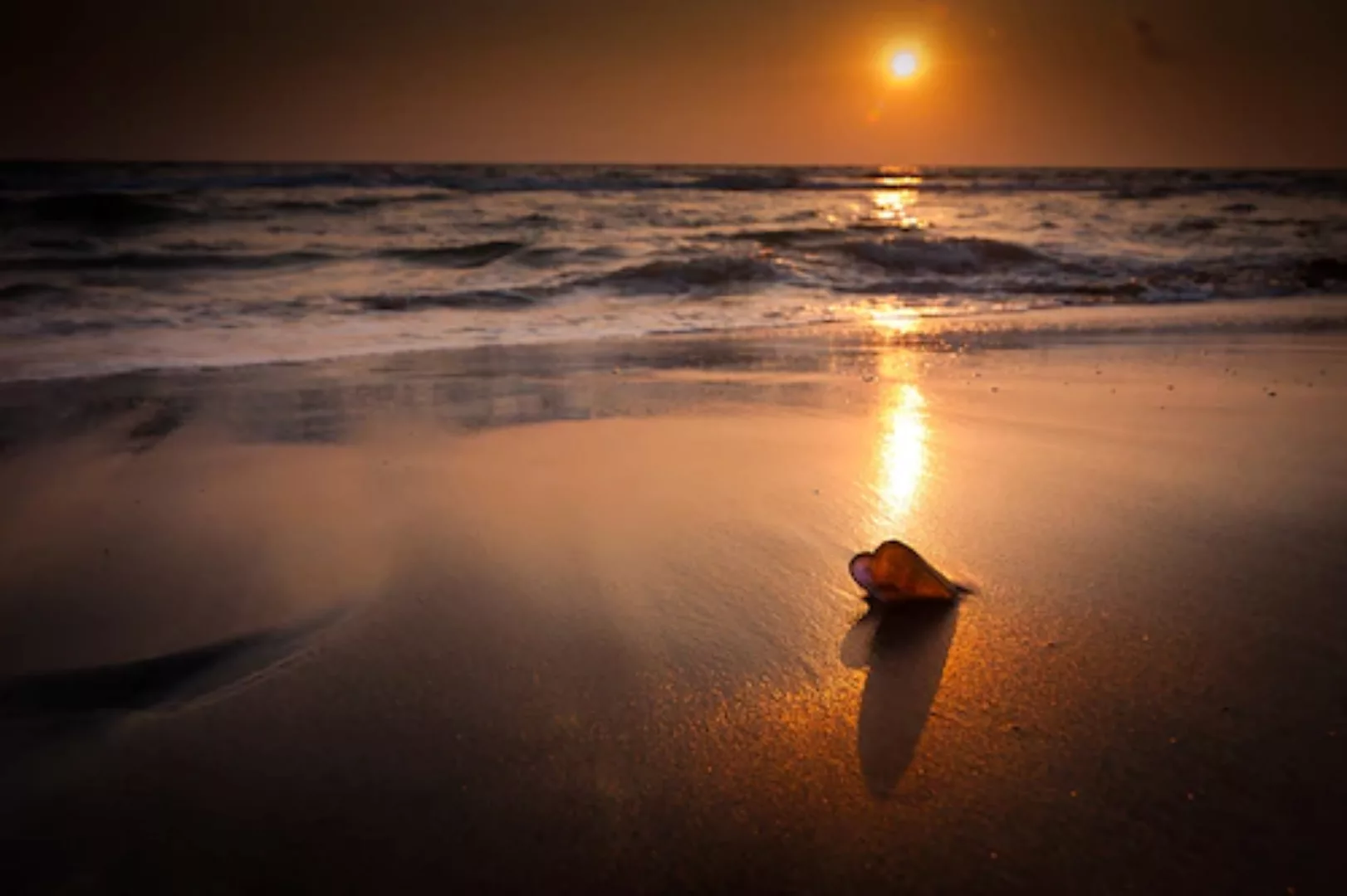 Papermoon Fototapete »Tropischer Strand Sonnenuntergang« günstig online kaufen