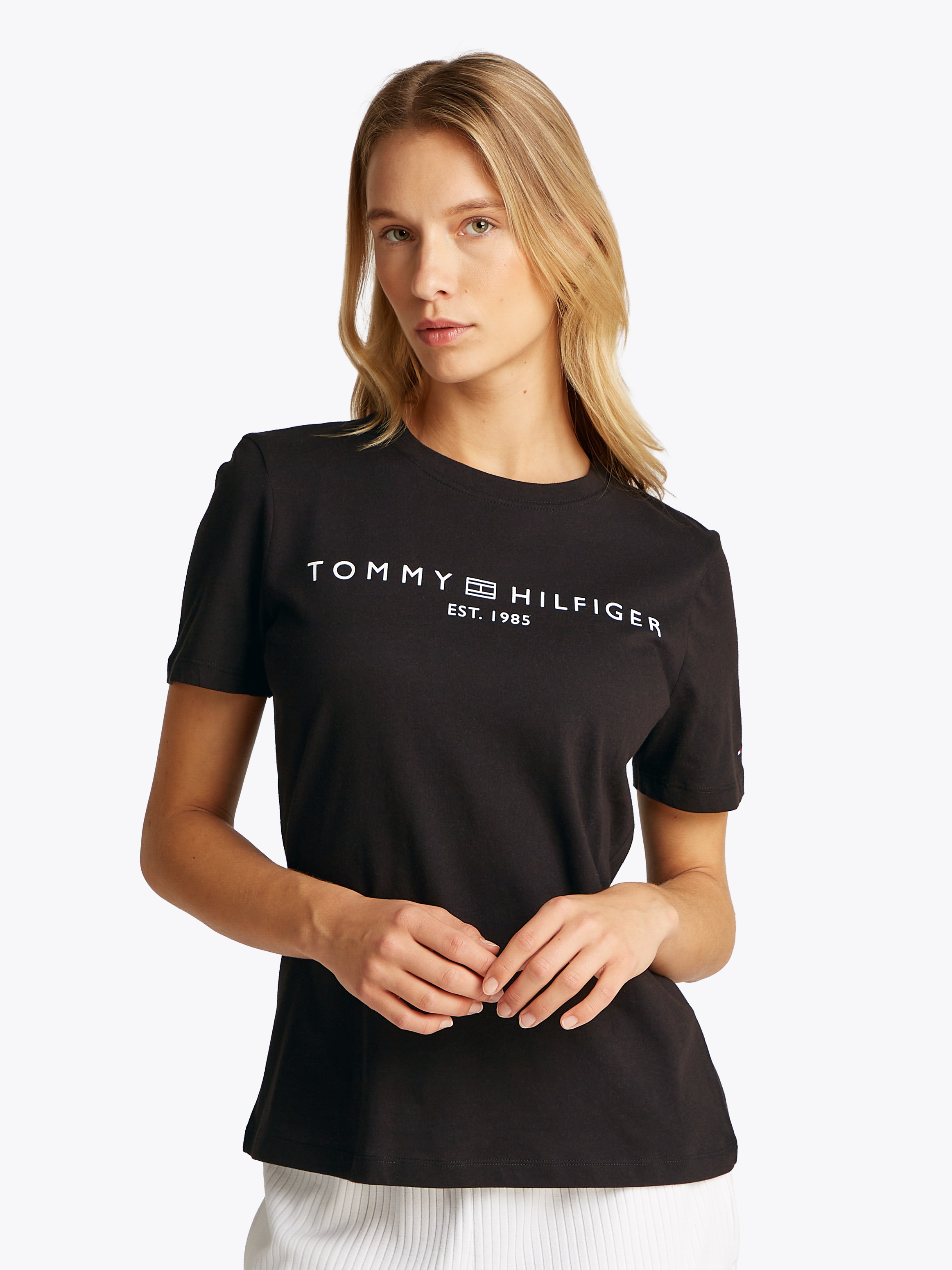 Tommy Hilfiger T-Shirt "REG CORP LOGO C-NK SS", mit Logoschriftzug günstig online kaufen