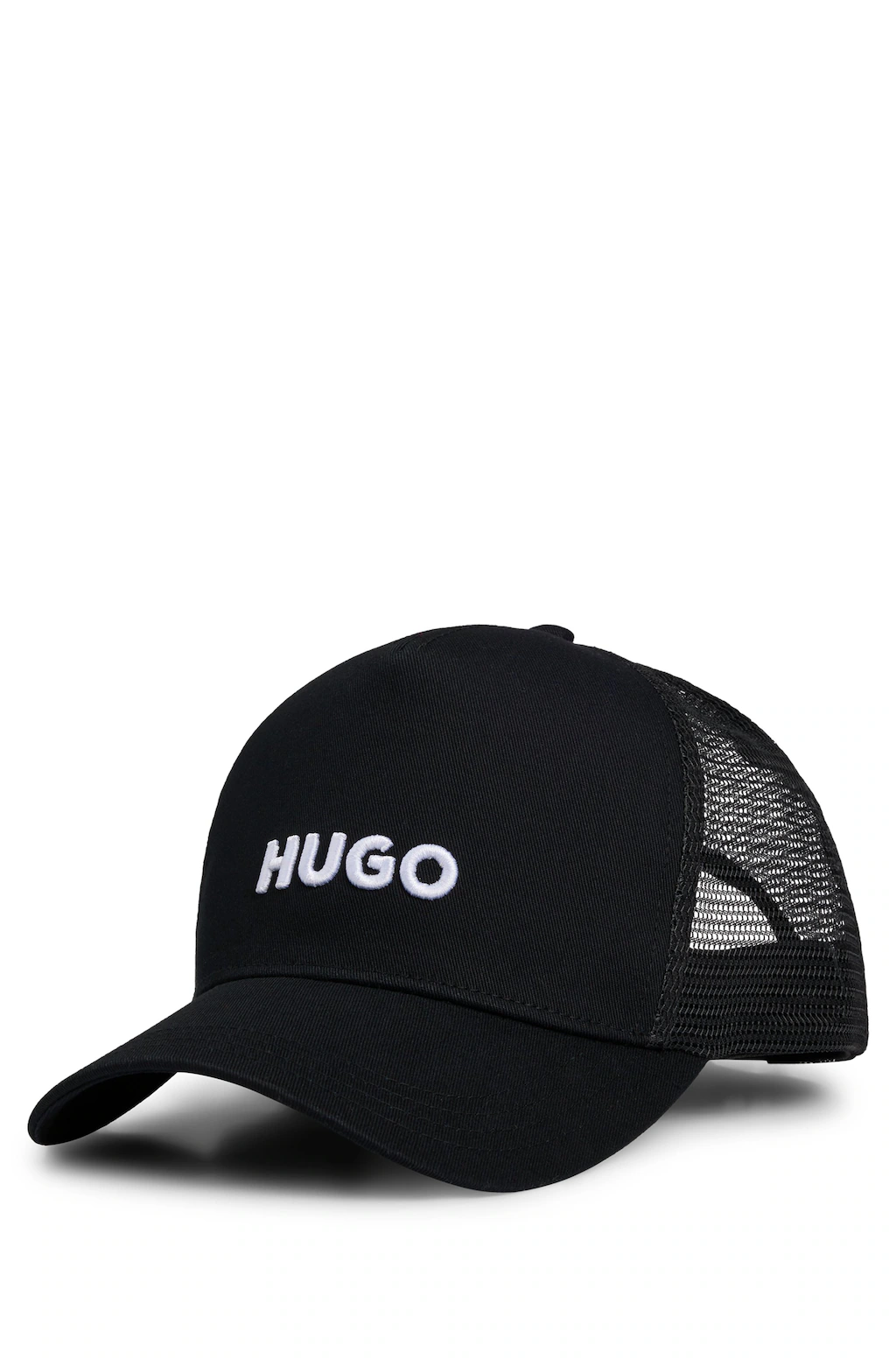 HUGO Fitted Cap "Marsel-Trucker", aus Twill & Mesh mit 3D Logostickerei günstig online kaufen