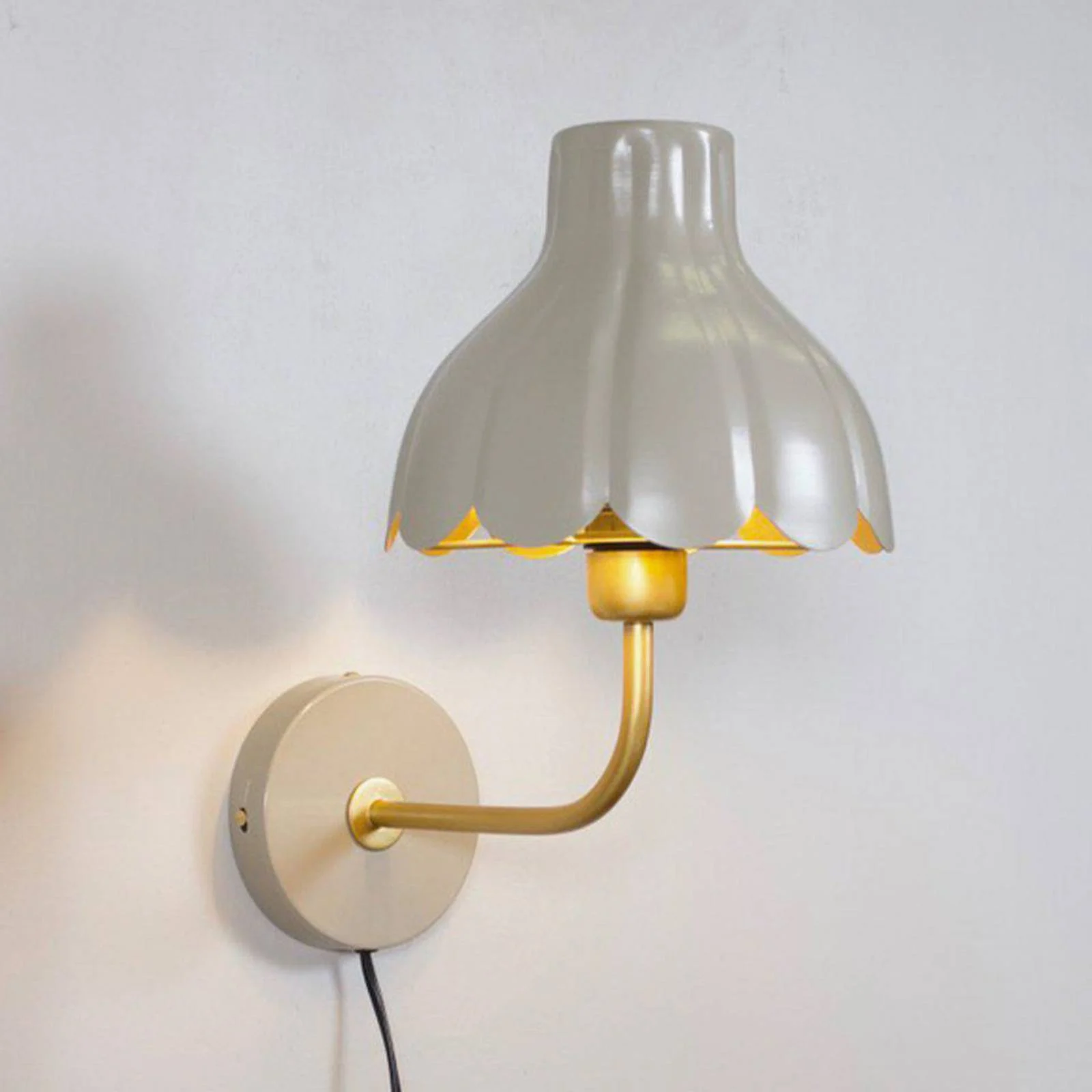 PR Home Wandlampe Wells, beige/goldfarben, 21 cm, Metall günstig online kaufen