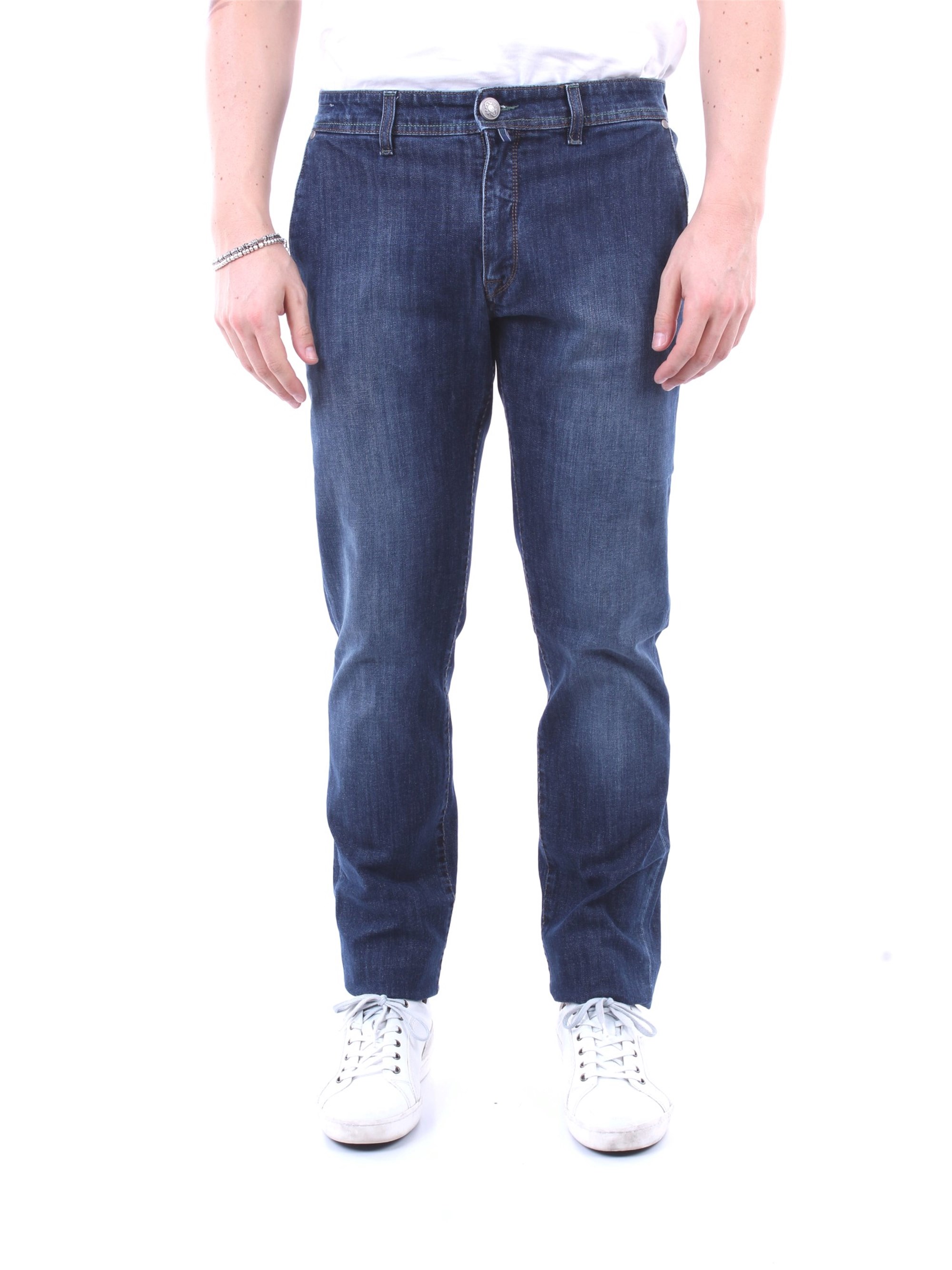 LUIGI BORRELLI NAPOLI schlank Herren Dunkle Jeans günstig online kaufen