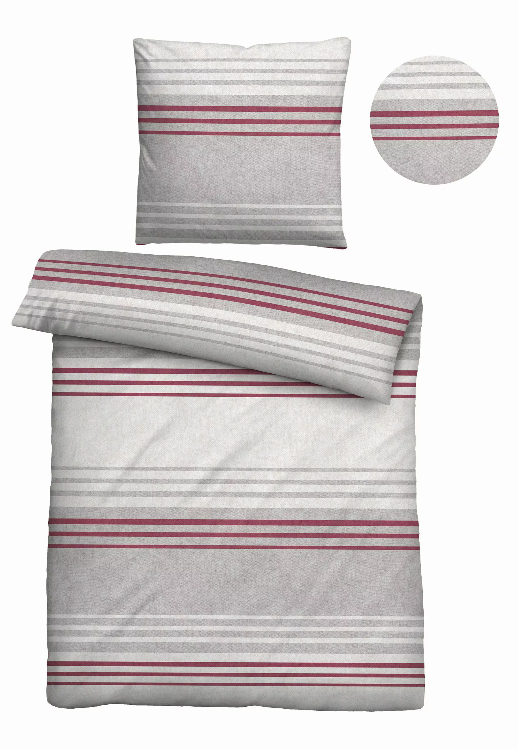 Biberna Bettwäsche 0840516, Flanell, 2 teilig, günstig online kaufen