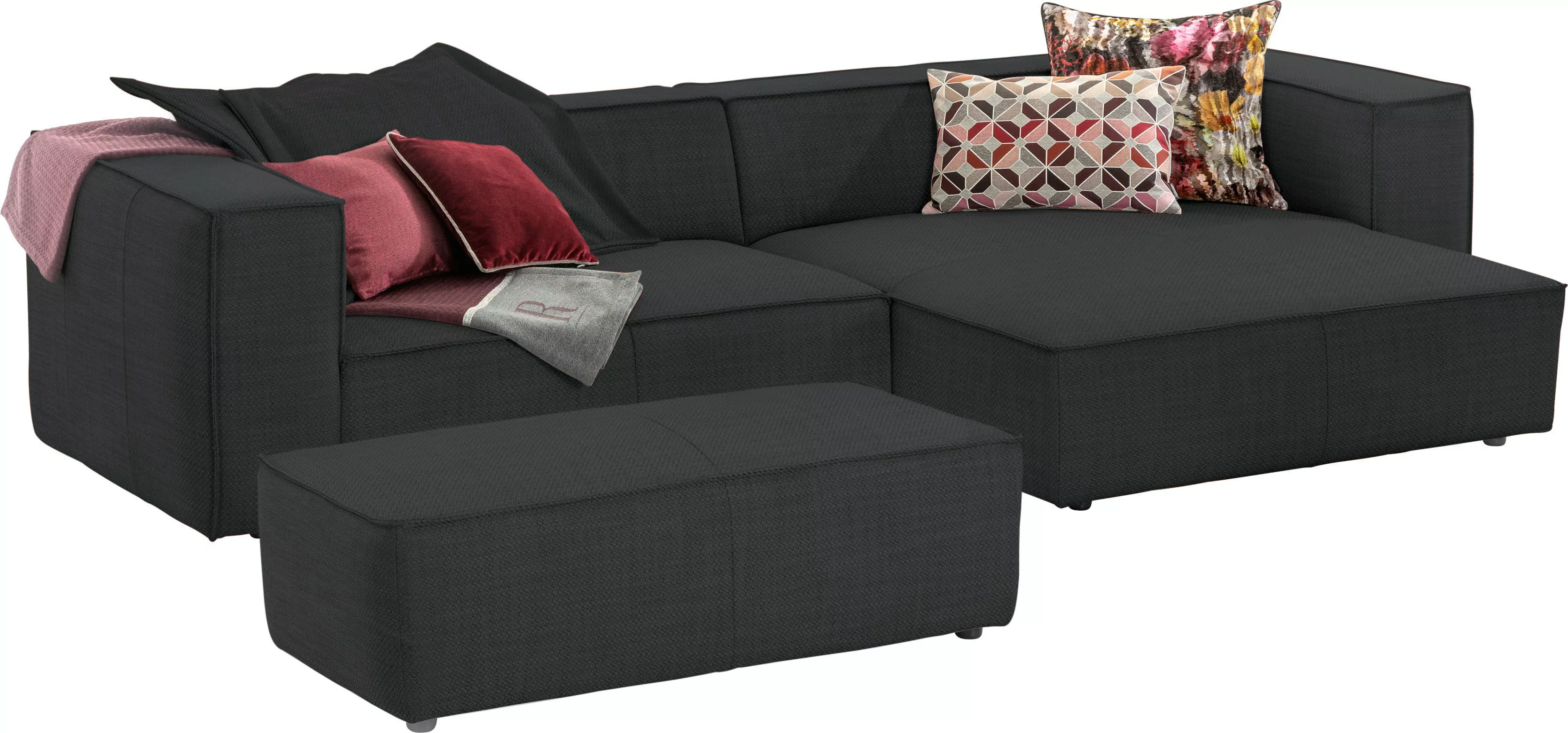 W.SCHILLIG Ecksofa "around-the-block", (Spar-Set), inklusive Hocker, mit el günstig online kaufen