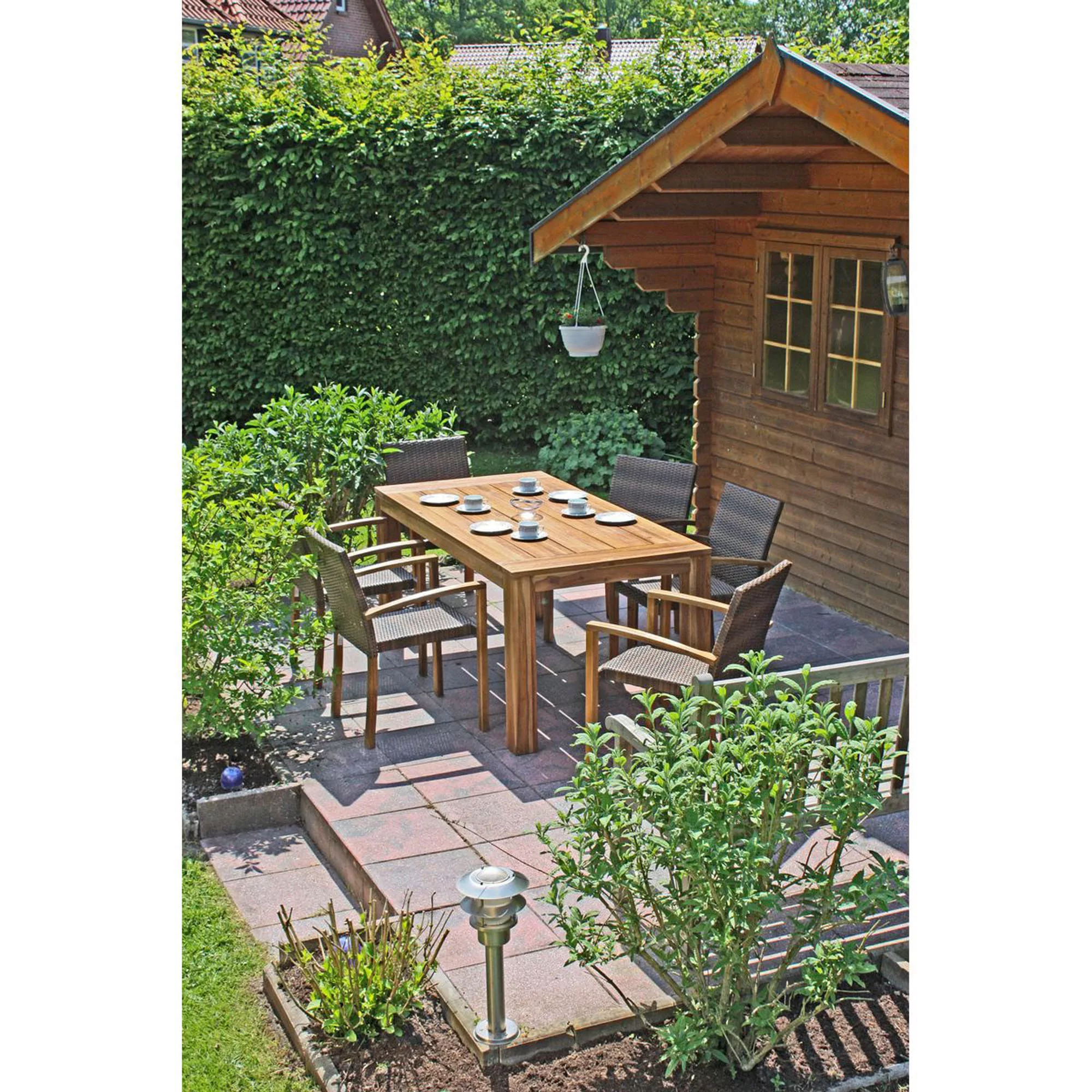 Garden Pleasure Gartenmöbel-Set Topeka 7-teilig Dunkelbraun FSC® günstig online kaufen