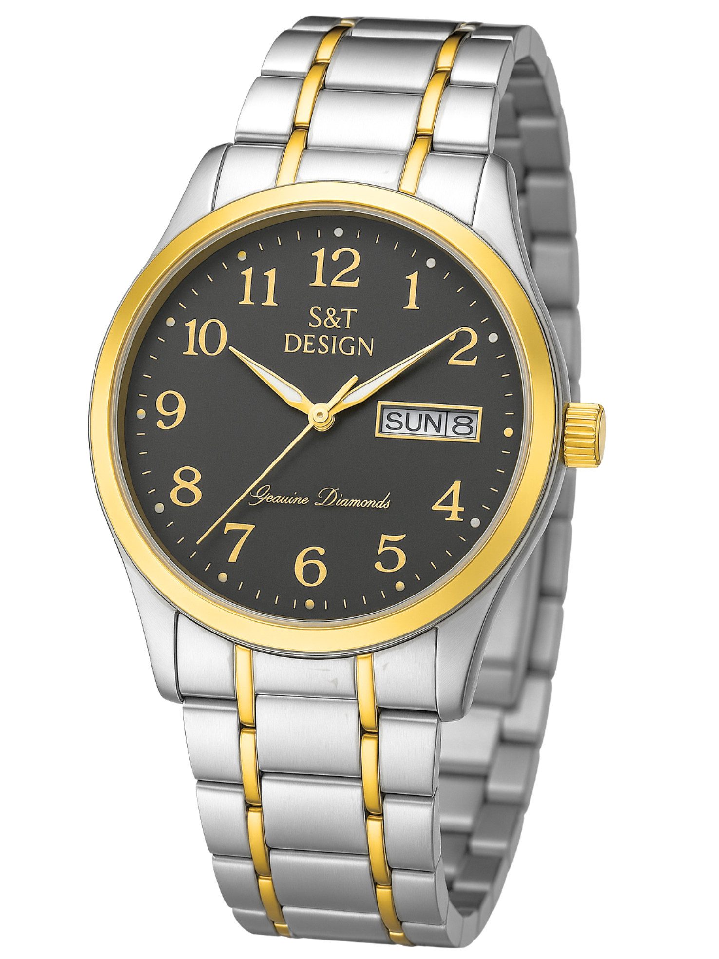 S&T Design Quarzuhr Herren Uhr Edelstahl günstig online kaufen