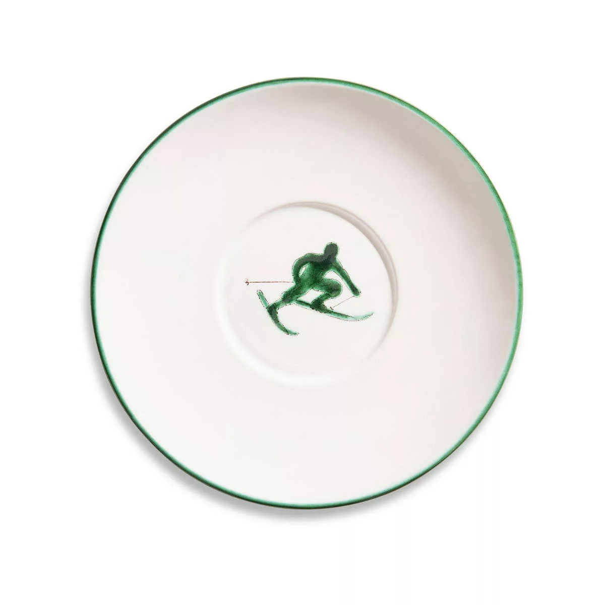 Gmundner Keramik Toni Grün Tee-Untertasse Maxima 18 cm günstig online kaufen
