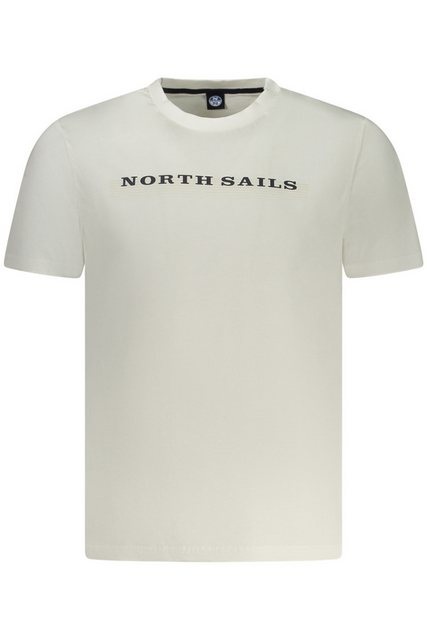 North Sails T-Shirt Weißes Herren T-Shirt mit Rundhals und Print – günstig online kaufen