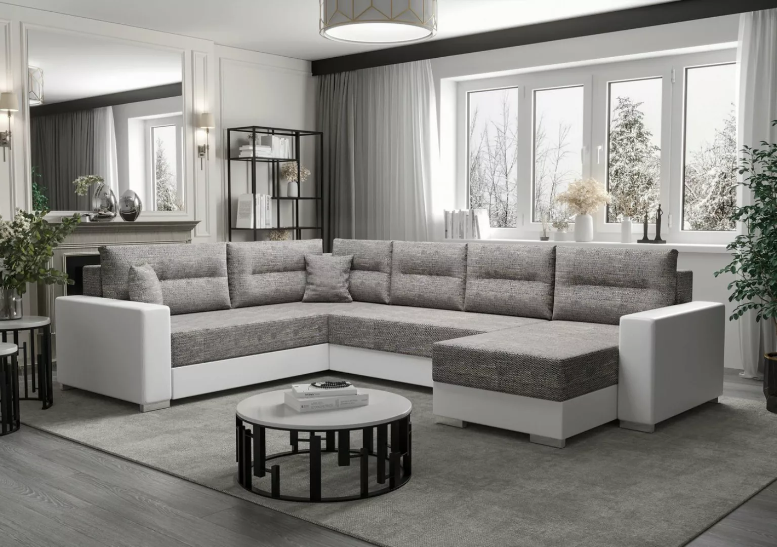 ALTDECOR Wohnlandschaft GERDI-3, Couch mit Schlaffunktion, Wohnzimmer - Eck günstig online kaufen