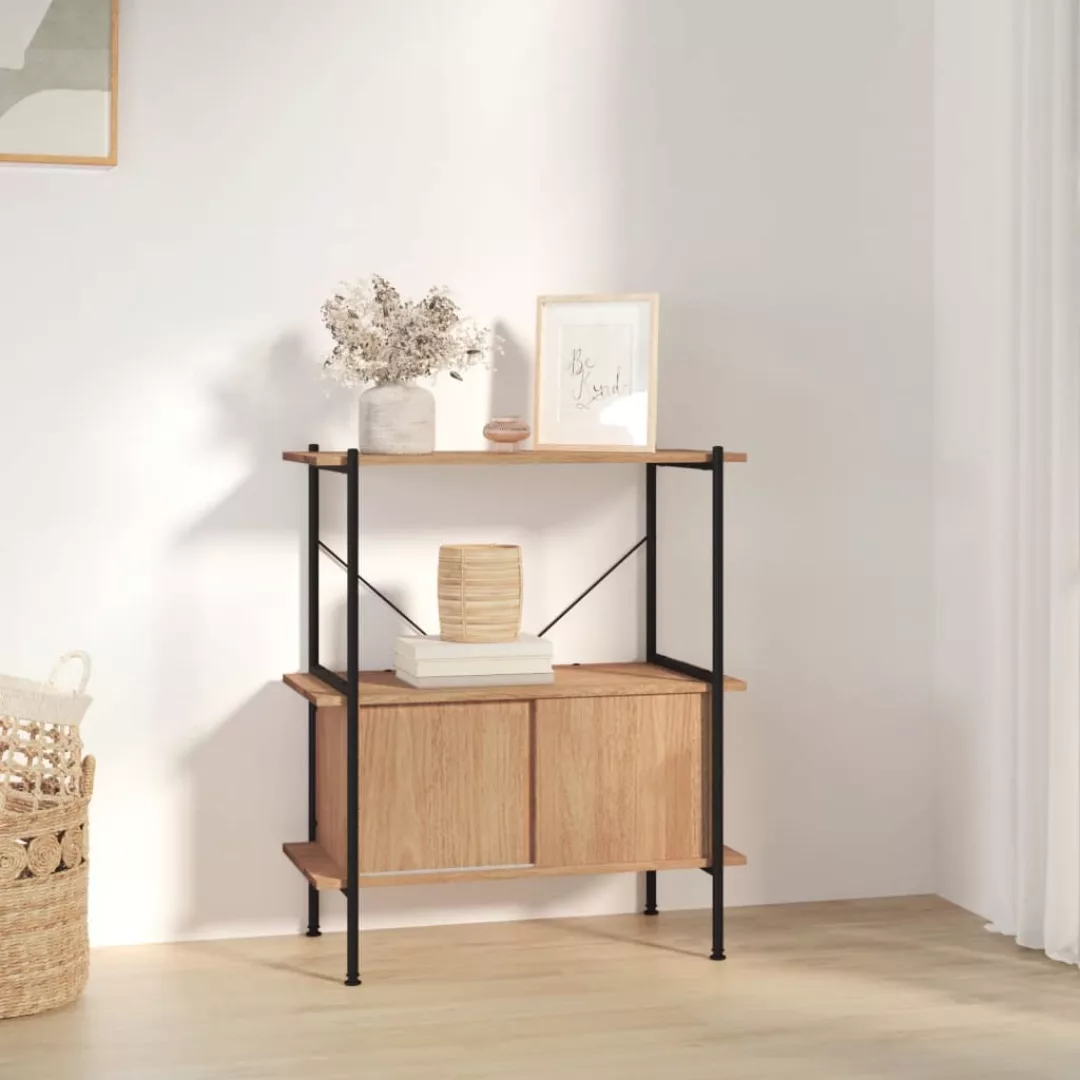 Vidaxl Regal Mit 3 Böden Und Schrank 80x40x92 Cm Stahl Holzwerkstoff günstig online kaufen