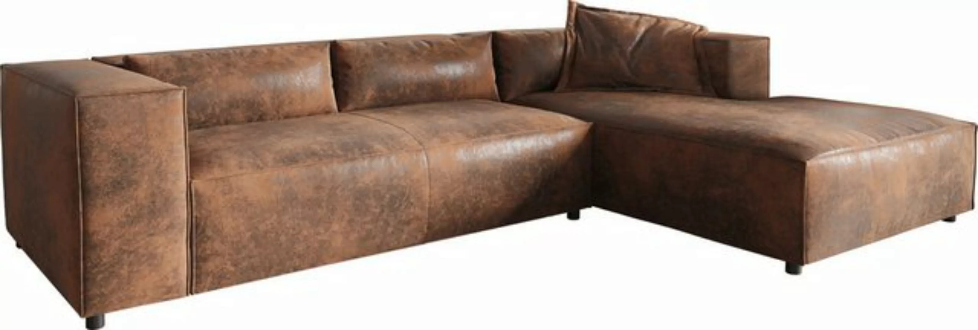 DELIFE Ecksofa Brom, Cord Beige 260x175 cm Recamiere rechts günstig online kaufen