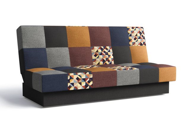 MOEBLO Schlafsofa Cyprus patchwork, Sofa Kippsofa Klappsofa Clic-Clack Couc günstig online kaufen