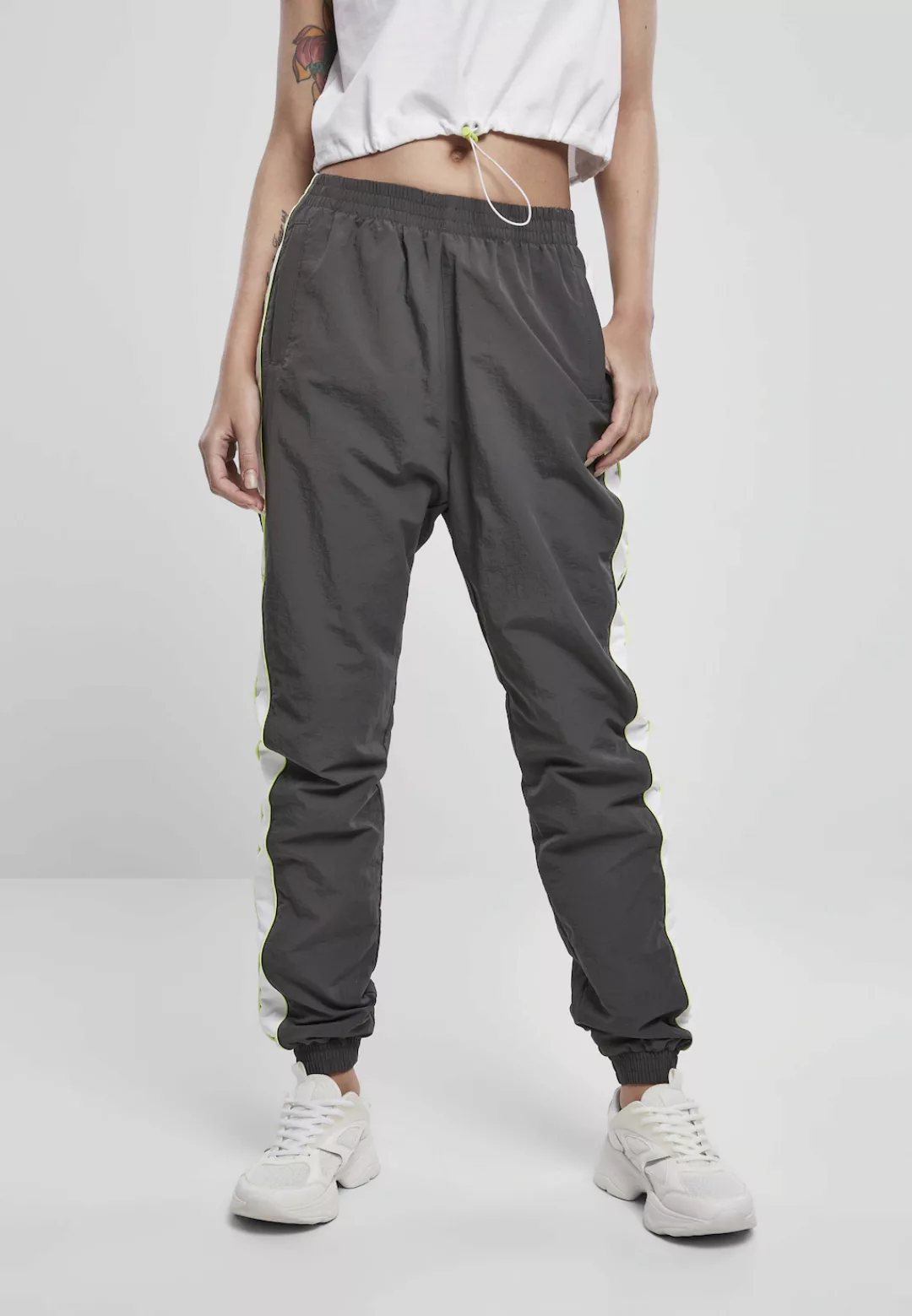 URBAN CLASSICS Jogginghose "Urban Classics Damen Ladies Piped Track Pants", günstig online kaufen