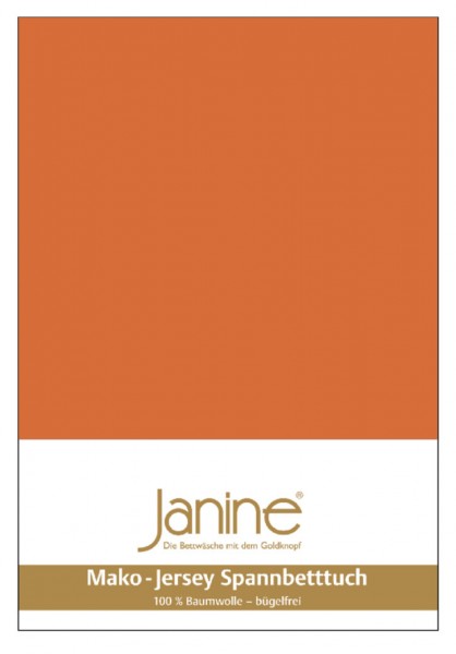 Janine Janine Spannbetttuch Mako-Feinjersey 5007 rost-orange (67) Größe:  1 günstig online kaufen