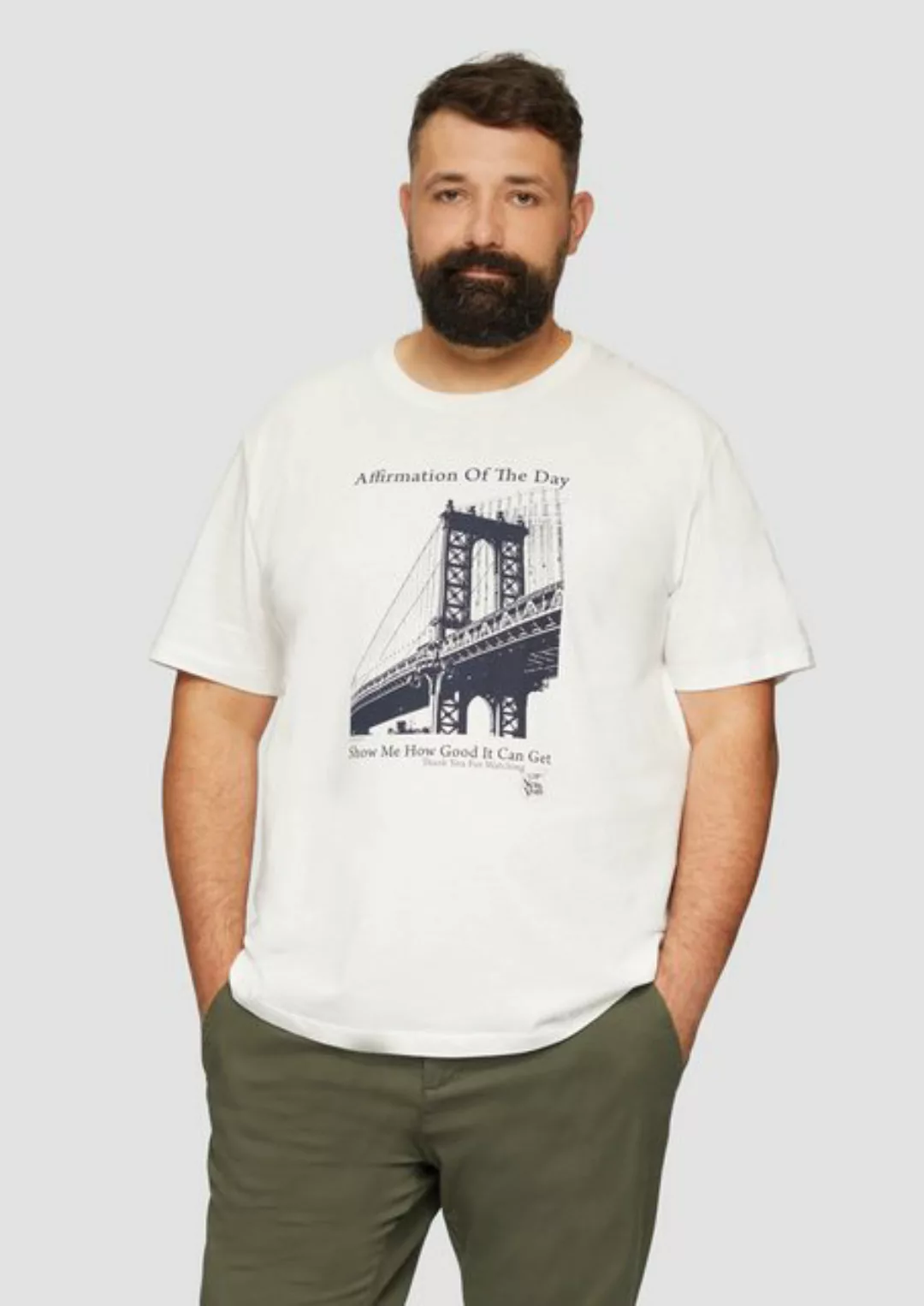 s.Oliver Kurzarmshirt T-Shirt mit Print Artwork günstig online kaufen