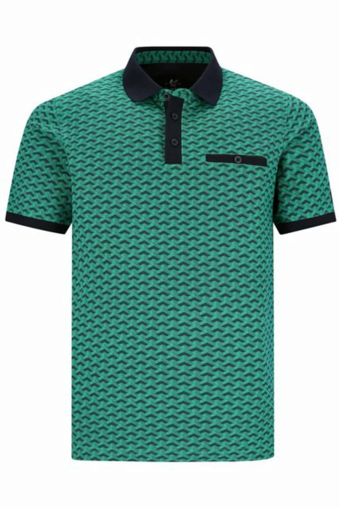 Hajo Poloshirt H Poloshirt Stay FreshEscher Print smaragd günstig online kaufen