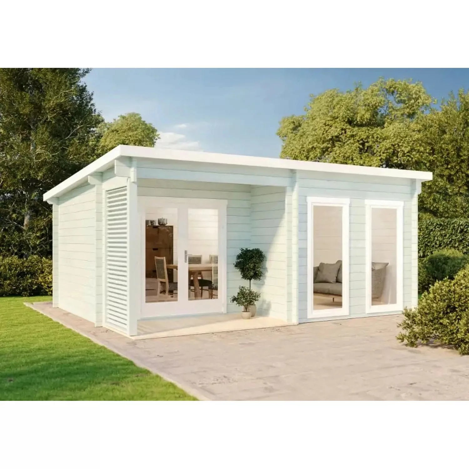 Carlsson Gartenhaus Orkus-44 Pultdach Imprägniert 520 cm x 391 cm günstig online kaufen
