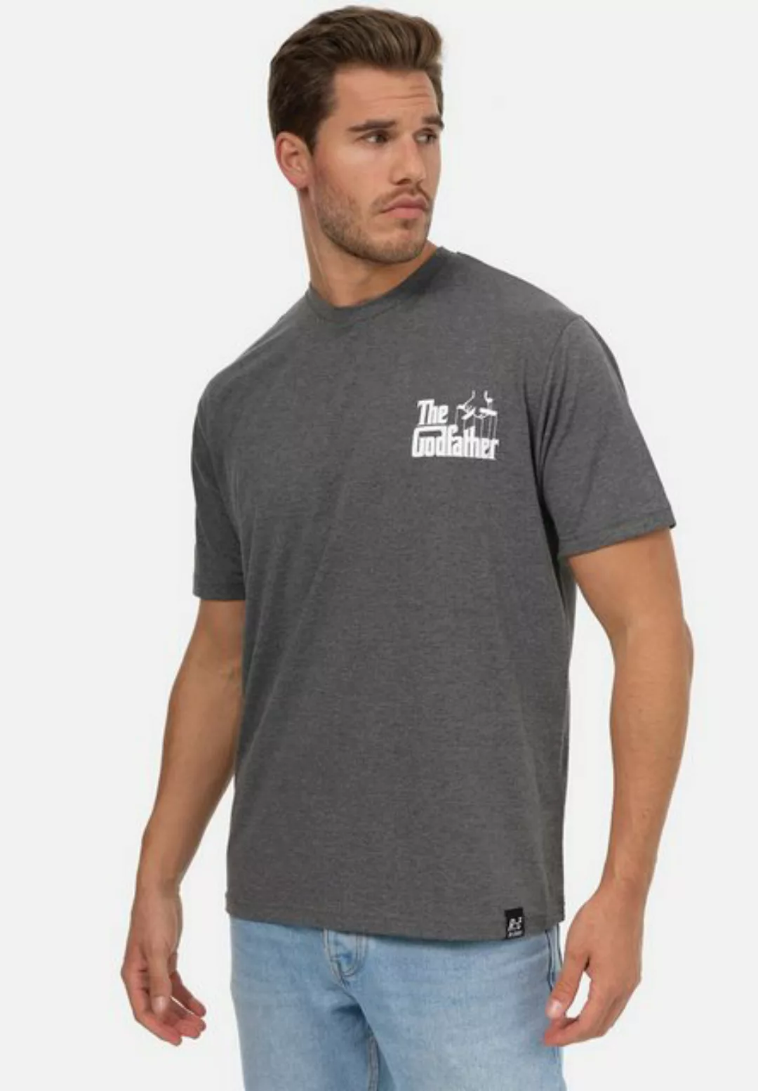Recovered T-Shirt The Godfather B&W Sketch Print Dark Relaxed günstig online kaufen