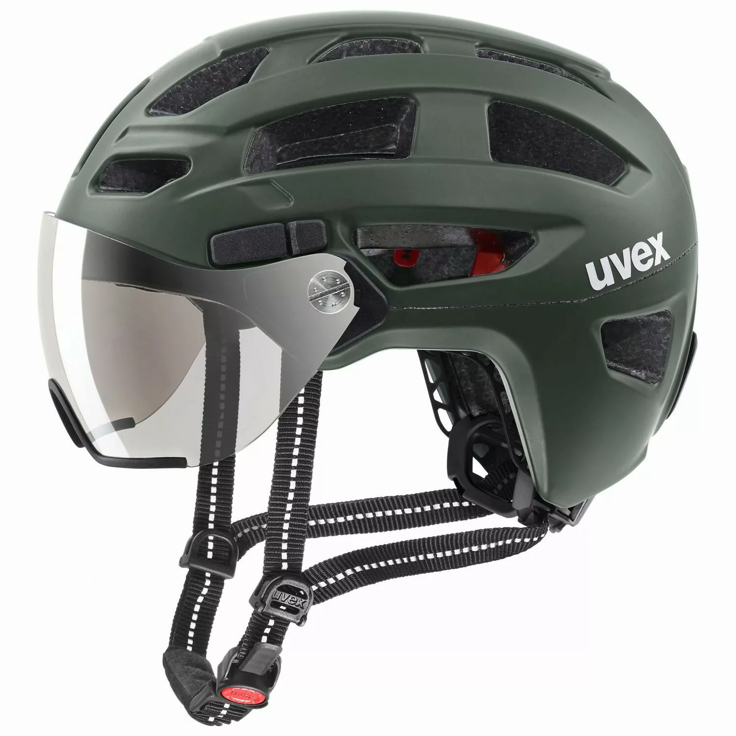 uvex Finale Visor Fahrradhelm (Größe: 56-61 cm, 09 forest mat) günstig online kaufen