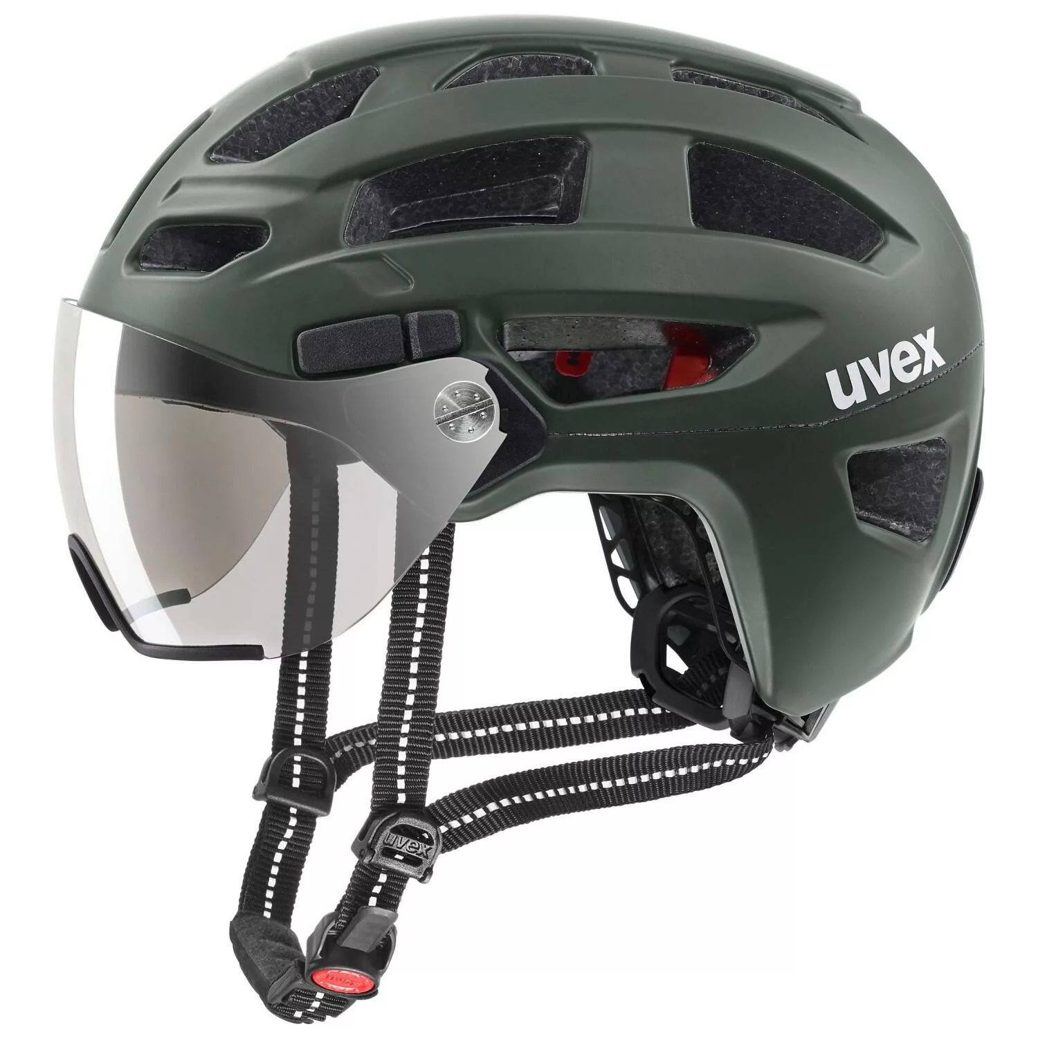 Uvex Radhelm Finale Visor Radhelmgröße - 52-57, Radhelmfarbe - forest mat, günstig online kaufen