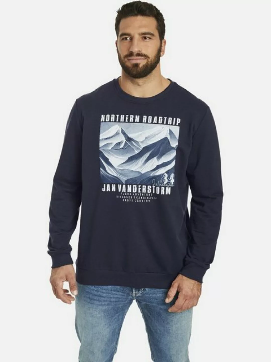 Jan Vanderstorm Sweatshirt HOLDGER mit elastischem Saumbund günstig online kaufen