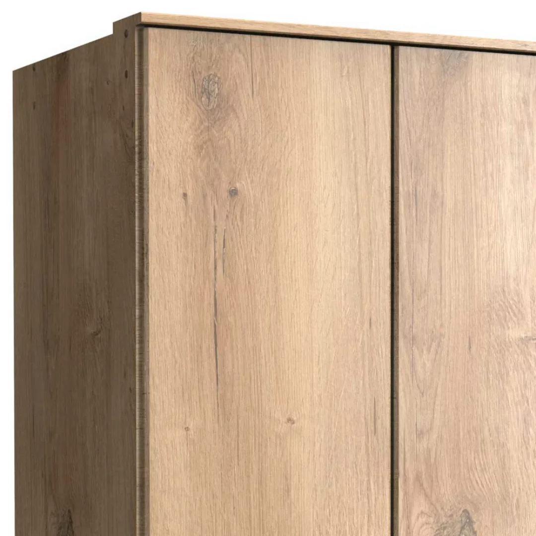 Kleiderschrank Holzoptik in Plankeneiche drei Schubladen günstig online kaufen