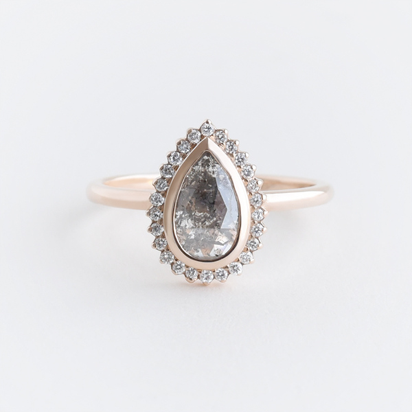 Ring Mit Pear Salt And Pepper Diamanten Und Diamanten Danni günstig online kaufen