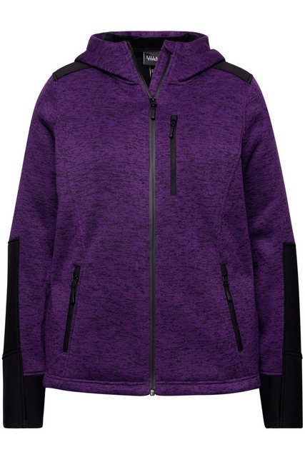 Ulla Popken Sweatjacke Fleecejacke Reflektordruck Kapuze Daumenloch günstig online kaufen