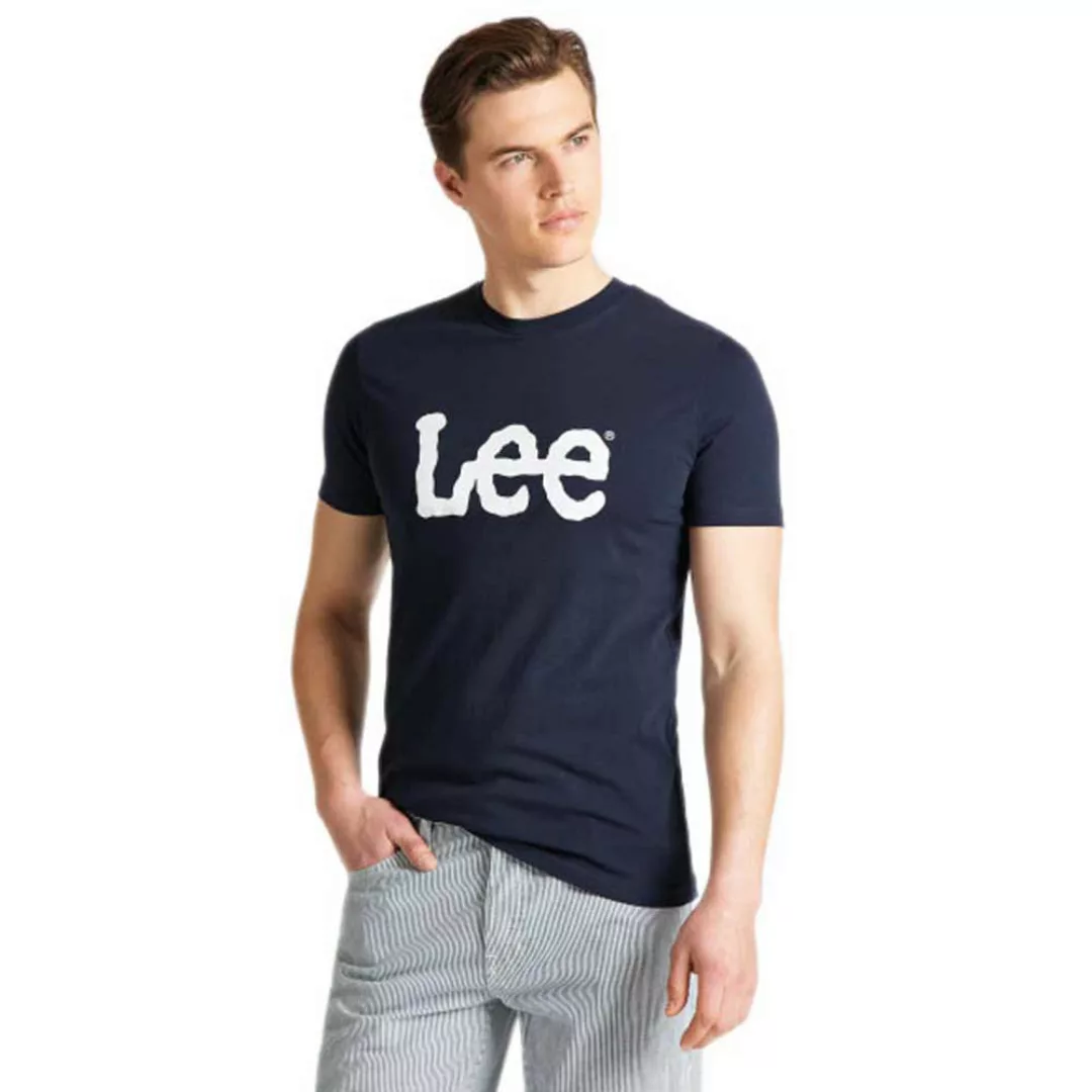 Lee Wobbly Logo Kurzärmeliges T-shirt XL Navy Drop günstig online kaufen