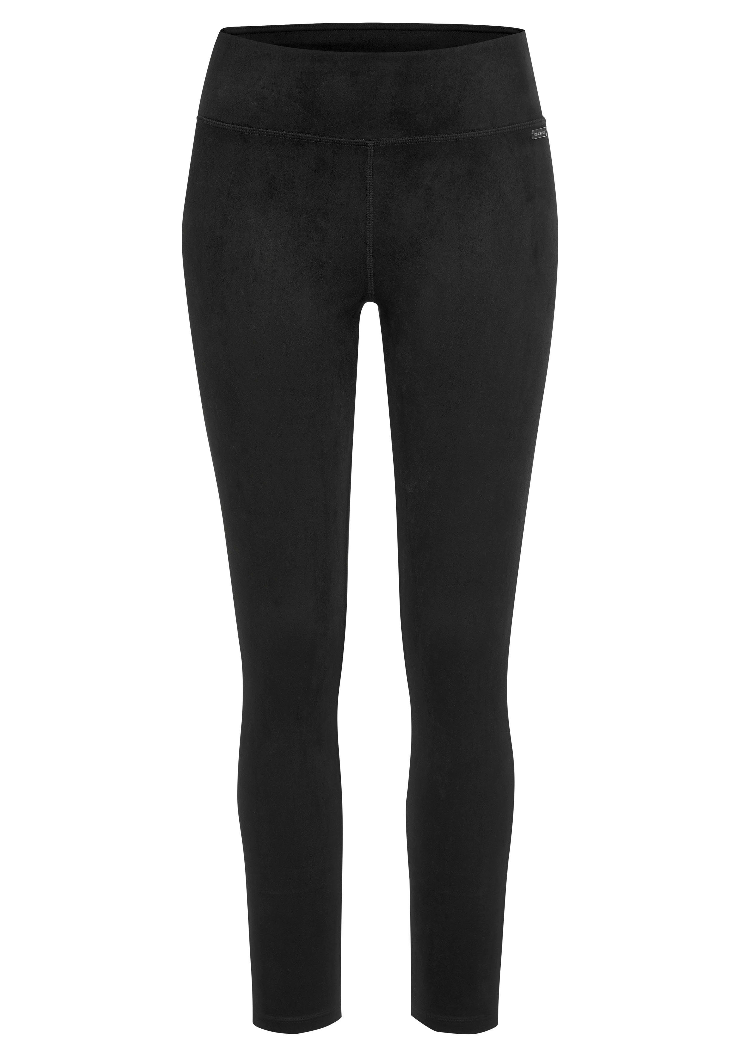LASCANA Leggings, in Velourleder-Optik günstig online kaufen