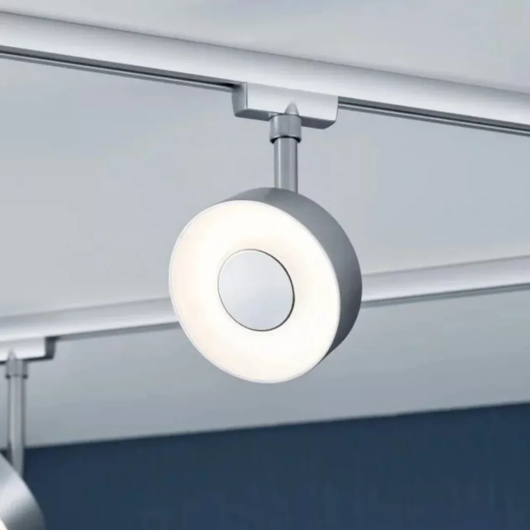 LED URail Schienenspot Circle in Chrom-matt 5W 210lm White-Switch günstig online kaufen