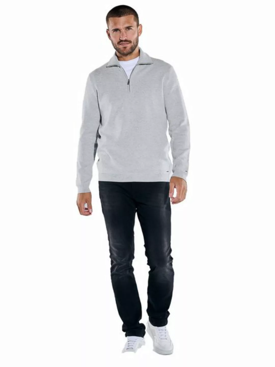 emilio adani Stehkragenpullover Pullover mit Troyerkragen günstig online kaufen