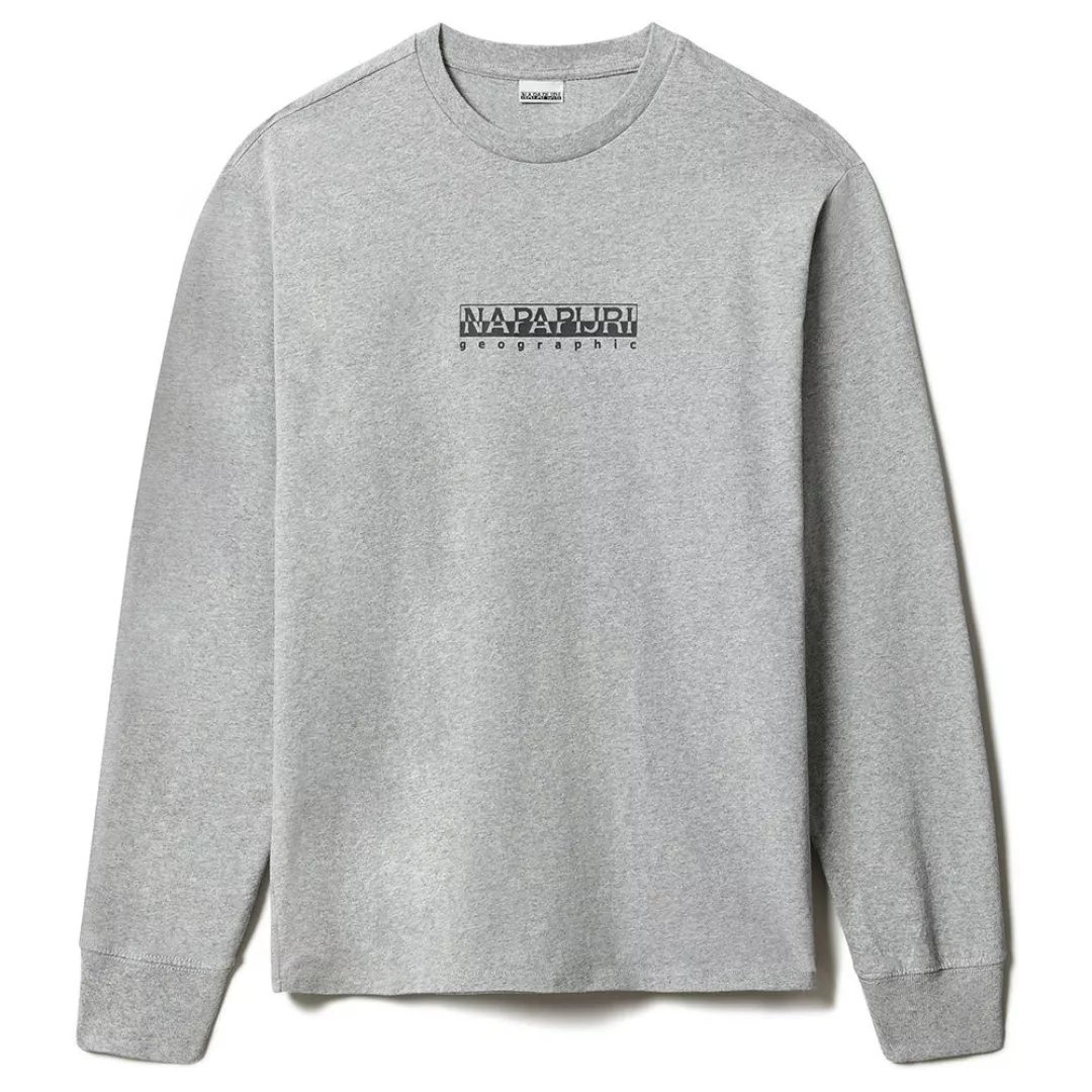 Napapijri S-box 2 Langarm-t-shirt M Medium Grey Melange günstig online kaufen