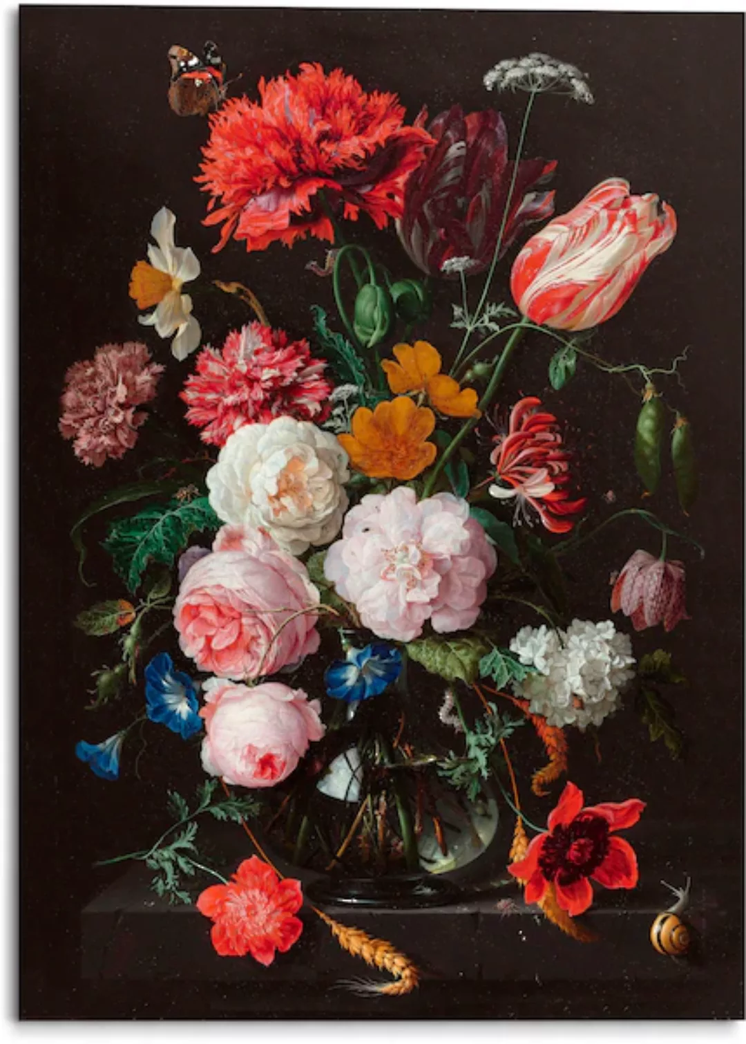 Reinders Holzbild "Stilleben Blumen in Vase Jan Davidsz de Heem", (1 St.) günstig online kaufen