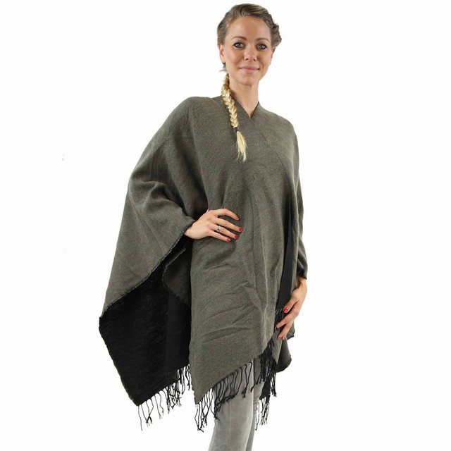 Antonio Strickponcho Antonio Cape,Poncho, uni color Taupe günstig online kaufen