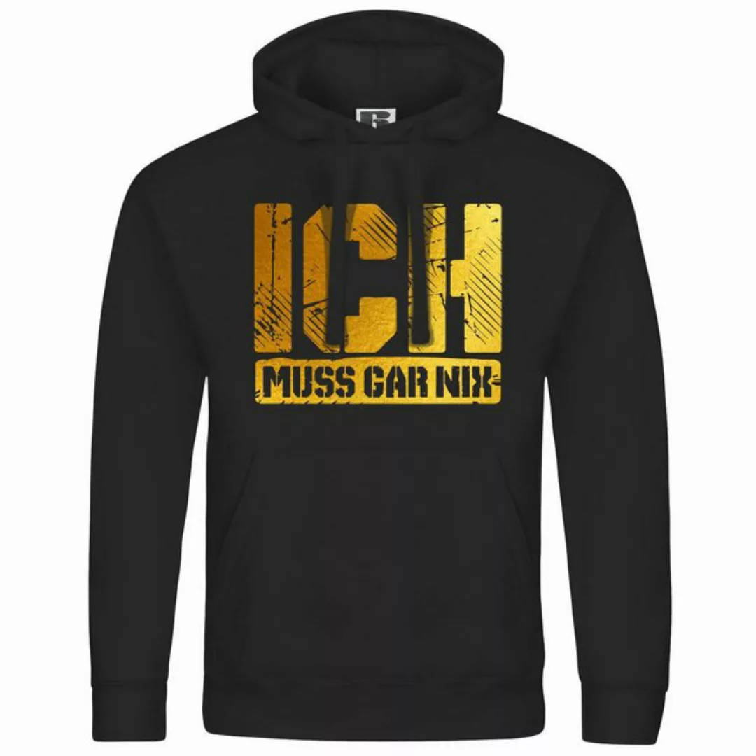 deinshirt Kapuzenpullover Herren Kapuzenpullover Ich muss gar nix gold Mit günstig online kaufen