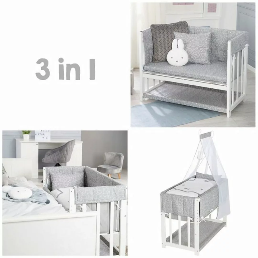 roba® Stubenbett / Stubenwagen, 3 in 1, Babybett grau, inkl. kompletten Bet günstig online kaufen