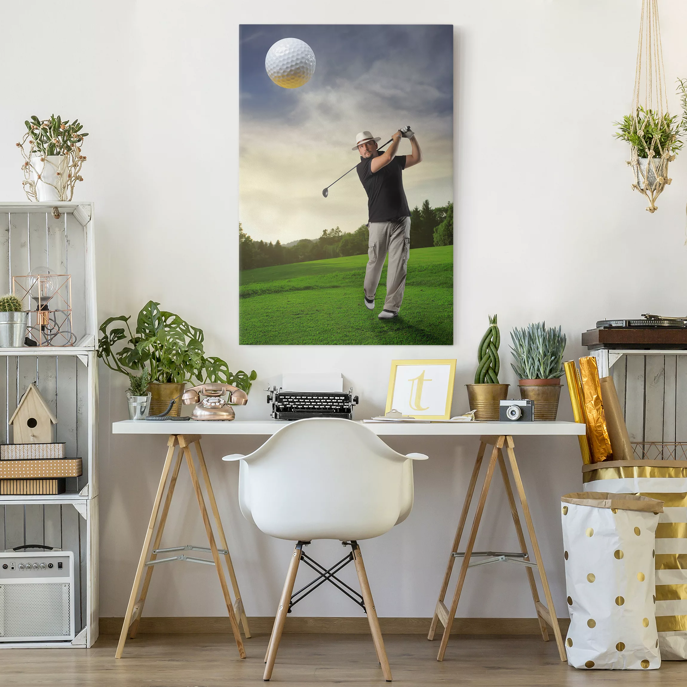 Leinwandbild - Hochformat Golfclub Paradies günstig online kaufen