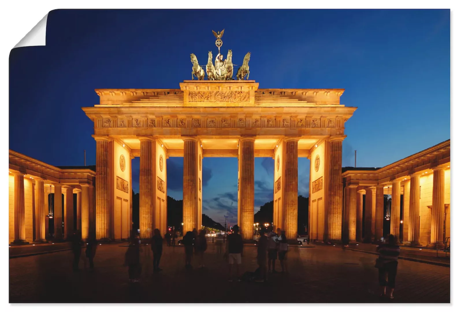 Artland Wandbild "Brandenburger Tor bei Abenddämmerung", Gebäude, (1 St.), günstig online kaufen