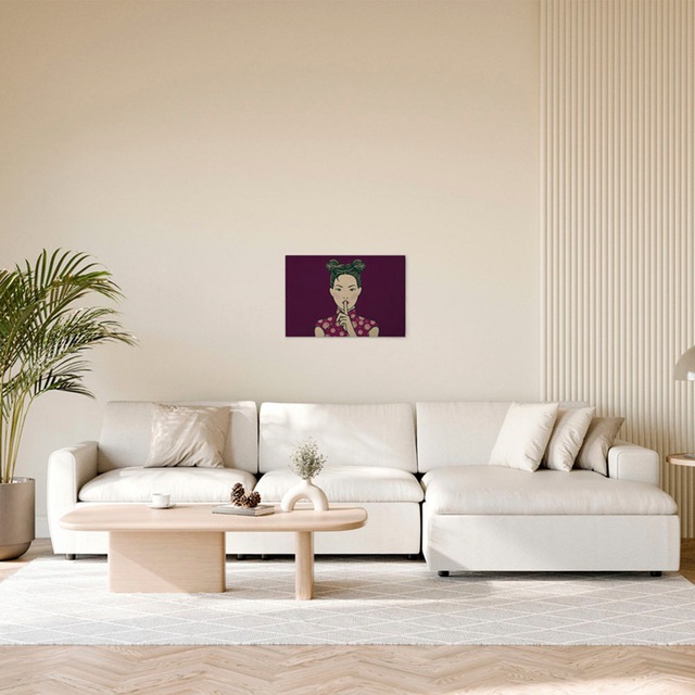 A.S. Création Leinwandbild "Himari 3 - Wandbild Violett Beige Braun Keilrah günstig online kaufen