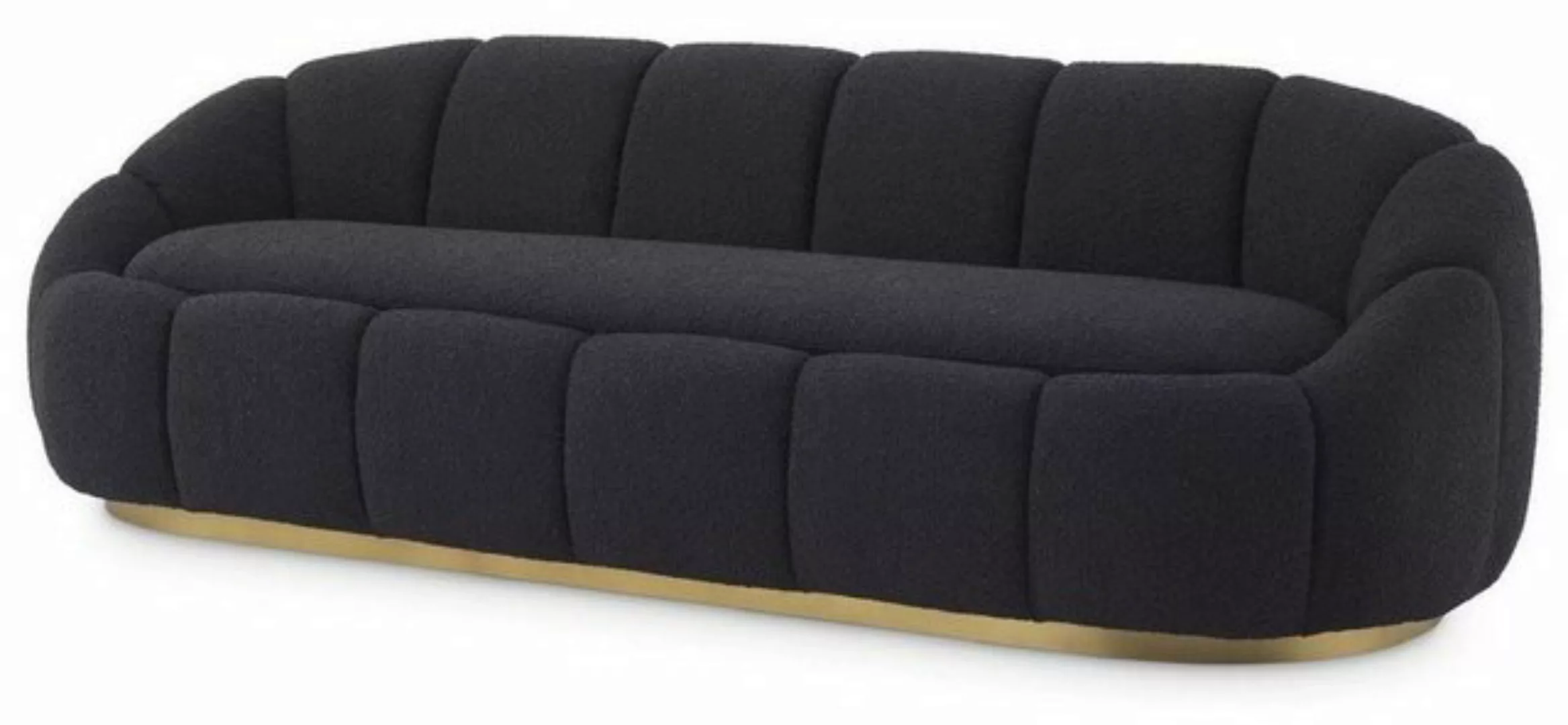 Casa Padrino Sofa Luxus Sofa Schwarz / Messingfarben 230 x 80 x H. 71 cm - günstig online kaufen