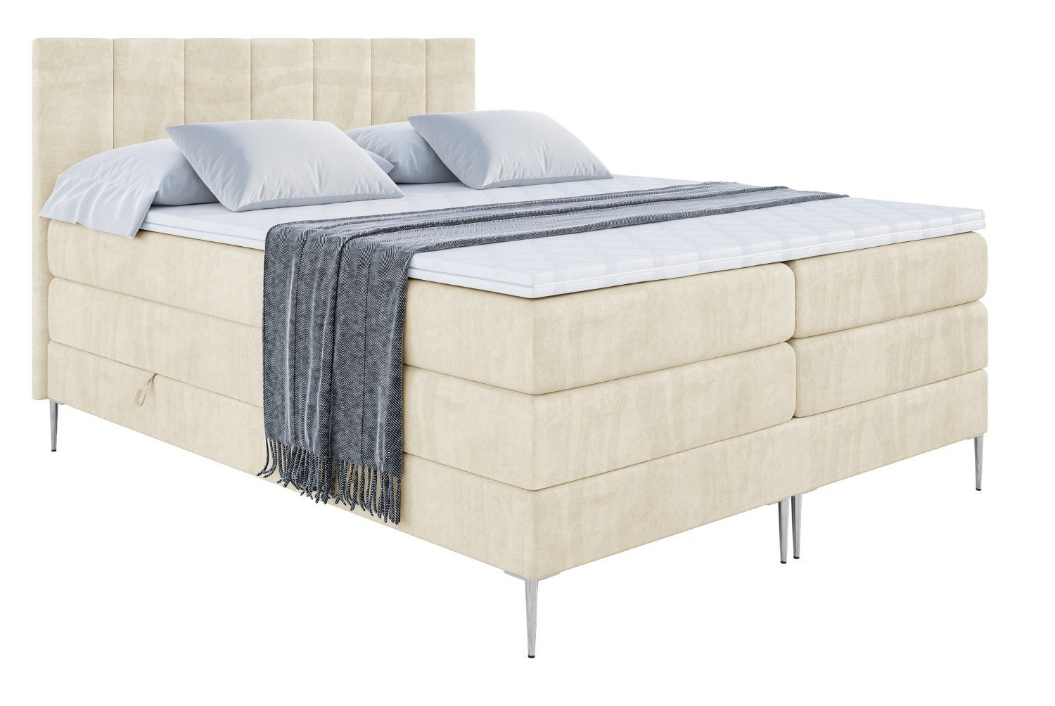 ALTDECOR Boxspringbett MOETI-F KING (Multipocket-Matratze H4, günstig online kaufen